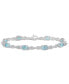 Фото #1 товара Sky Blue Topaz and White Topaz Bracelet (4-1/2 ct. t.w and 2 ct. t.w) in Sterling Silver