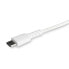 StarTech.com 6 foot (2m) Durable White USB-C to Lightning Cable - Heavy Duty Rugged Aramid Fiber USB Type A to Lightning Charger/Sync Power Cord - Apple MFi Certified iPad/iPhone 12 - White - USB C - Lightning - 2 m - Male - Male