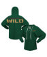 Фото #1 товара Women's Green Minnesota Wild Jersey Lace-Up V-Neck Long Sleeve Hoodie T-shirt