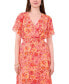 ფოტო #4 პროდუქტის Women's Printed Flutter-Sleeve Smocked-Waist Maxi Dress