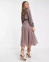 Фото #4 товара ASOS DESIGN midi dress with linear yoke embellishment in mauve