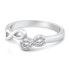 Decent silver infinity ring with zircons RI122W