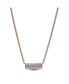 Timeless 14K Rose Gold-Plated Pave Cubic Zirconia Double-Row Bar Collier Necklace
