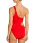 Фото #2 товара Aqua 281966 Women One Shoulder Cut Out One Piece Swimsuit, Size S