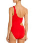 Aqua 281966 Women One Shoulder Cut Out One Piece Swimsuit, Size S