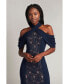 ფოტო #2 პროდუქტის Women's Kato Embroidered Off-Shoulder Halter Gown