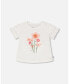 ფოტო #1 პროდუქტის Baby Girl Rib Top With Print Off White - Infant