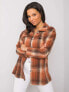 Фото #1 товара Женская теплая рубашка оверсайз с накладными карманами в клетку Factory Price