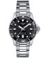 ფოტო #1 პროდუქტის Women's Swiss Seastar 1000 Stainless Steel Bracelet Watch 36mm