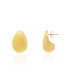 Фото #1 товара Chubby Gold Teardrop Earrings 14K Gold