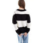 Фото #6 товара ASOS DESIGN cardigan in block mono stripe