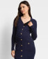 ფოტო #4 პროდუქტის Women's Knee Length Knit Dress