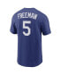 ფოტო #4 პროდუქტის Men's Freddie Freeman Royal Los Angeles Dodgers Player Name & Number T-shirt