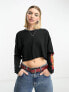 Noisy May fire sleeve top in black