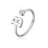 Stylish steel ring B with Click SCK173 crystal
