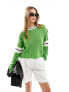 Фото #1 товара ASOS DESIGN knitted clean cable jumper in green