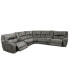 Фото #12 товара CLOSEOUT! Terrine 7-Pc. Fabric Sectional with 2 Power Motion Recliners and 2 USB Consoles, Created for Macy's