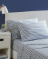 Фото #2 товара Coleridge Stripe Cotton Percale 4-Piece Sheet Set, Full