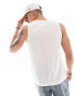 Hollister open stitch knit vest in white