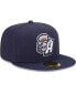 Фото #4 товара Men's Navy San Antonio Missions Authentic Collection Team Home 59FIFTY Fitted Hat