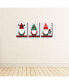 Фото #3 товара Red and Green Holiday Gnomes - Christmas Wall Art Room Decor - 7.5" x 10" - 3 Ct
