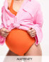 Фото #1 товара The Frolic Maternity quartz high waist bikini bottom in cantaloupe