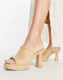 Фото #1 товара & Other Stories straw platform heels in beige