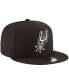 Фото #3 товара Men's Black San Antonio Spurs Official Team Color 9FIFTY Snapback Hat