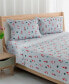 Фото #3 товара Printed 100% Brushed Cotton Flannel 4-Pc.Sheet Set, Queen