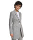 Фото #4 товара Petite Shoulder-Padded Blazer Topper Jacket