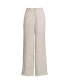 Фото #1 товара Plus Size High Rise Wide Leg Linen Pleated Pants