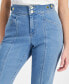 Фото #3 товара Petite Flare-Leg Front-Seam Jeans, Created for Macy's