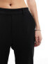 Object cropped tailored slim trousers in black