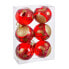 Фото #1 товара Ёлочные шарики Красный Пластик 8 cm (6 штук)