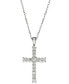 ფოტო #1 პროდუქტის Diamond Cross Pendant Necklace in 14k Gold (1/4 ct. t.w.)