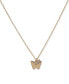 Фото #1 товара DKNY gold-Tone Pavé Butterfly Pendant Necklace, 16" + 3" extender