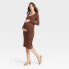 Фото #1 товара Long Sleeve Rushed Bodycon Maternity Dress - Isabel Maternity by Ingrid & Isabel