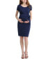 ფოტო #1 პროდუქტის Maternity Lana Belted Ruched Midi Dress