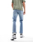 Фото #4 товара ASOS DESIGN stretch slim jeans in light blue wash