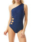 Carmen Marc Valvo 293494 Riva Plana One Shoulder One-Piece Swimsuits Size 6