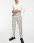 Фото #1 товара Bando carrot fit tapered checked trousers