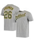 Фото #1 товара Men's Matt Chapman Gray Oakland Athletics Name and Number T-shirt