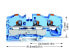 WAGO 2216-1304 - 3-Leiter-Durchgangsklemme mit Drücker 16 mm² blau