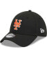 Фото #1 товара Men's Black New York Mets Logo 39THIRTY Flex Hat