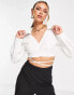 Фото #1 товара 4th & Reckless wrap crop shirt in white