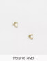 Фото #1 товара Kingsley Ryan gold plated crescent stud earrings with crystal in gold