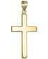 ფოტო #2 პროდუქტის Polished Cross Pendant in 14k Gold Pendant