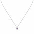 Charming Silver Necklace with Amethyst Semipreziose SAXN07