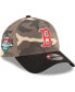Фото #1 товара Men's Boston Red Sox Camo Crown A-Frame 9FORTY Adjustable Hat