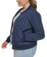 Plus Size Trendy Diamond Quilted Bomber Jacket